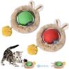 Homirty Set di Giocattoli Interattivi per Gatti - Palle Elettroniche Ricaricabili USB in Rosso e Verde con Movimento a 360°, Luci LED e Modalità Multiple, per Gatti e Cani di Piccola Taglia