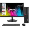 Lenovo Postazione Completa, Pc Desktop Intel i5-6th, Ram 32Gb SSD 1000Gb, Monitor 24" FHD Libre Office, Compreso di Mouse e Tastiera (Ricondizionato)