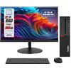 Lenovo, Postazione Completa, Pc Desktop Intel i5-6th 4 Core, Ram 32Gb SSD 960Gb, Monitor 24" FHD, Libre Office, Compreso di Mouse e Tastiera (Ricondizionato)
