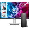 Dell Postazione Completa, Pc Desktop Dell OptiPlex Ultra UFF Intel i5-8265U 4 Core, Ram 8Gb SSD 256Gb, Monitor 27" FHD, Win 11 e Libre Office, Compreso di Mouse e Tastiera (Ricondizionato)