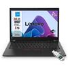 Lenovo ThinkPad, Pc portatile Intel Core i5-8350 Pronto All'Uso con Libre, Notebook Con Display HD da 14,1", Ram 24Gb, SSD 1Tb, Tastiera Italiana QWERTY + Chiavetta Fingerprint (Ricondizionato)