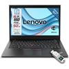 Lenovo ThinkPad, Pc portatile Intel i5-8250U Pronto All'Uso con Libre, Notebook Con Display da 14,1", Ram 16Gb, SSD 512Gb, Tastiera QWERTY + Chiavetta FingerPrint (Ricondizionato)