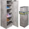 BAKAJI Scarpiera Mobiletto Multiuso Salvaspazio in Legno Antigraffio, Mobile Porta Scarpe Porta Tutto con 6 Vani e 5 Ripiani, Ideale per Casa, Ingresso, Ufficio, Soggiorno, 30 x 35 x 100 cm (Cemento)