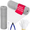 BAKAJI Rotolo di Rete Metallica Zincata con Maglia Esagonale 40 cm x 6 Metri, Bobina Matassa Recinzione Leggera e Flessibile per Esterni Ideale per Galline, Pollaio, Animali, Orto, Conigli