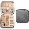 Dajasan Portagioie da Viaggio, Portagioie Donna e Ragazze, Porta Gioielli in Pelle, Idee Regalo per donne, ragazze, madri, bambini, nonne (Grigio)