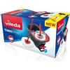 Vileda New Mocio Turbo Smart con Secchio a Pedale Piu 3 ricambi Inclusi in Microfibra