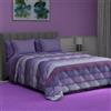 Dorian Home Trapunta Piazza e Mezza in Cotone 220 x 270 cm, Piumone Piazza e Mezza Invernale in Puro Cotone Stampato Made in Italy, Fantasia Garda Viola