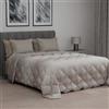Dorian Home Trapunta Piazza e Mezza in Cotone 220 x 270 cm, Piumone Piazza e Mezza Invernale in Puro Cotone Stampato Made in Italy, Fantasia Drops Beige