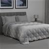 Dorian Home Trapunta Piazza e Mezza in Cotone 220 x 270 cm, Piumone Piazza e Mezza Invernale in Puro Cotone Stampato Made in Italy, Fantasia Drops Grigio