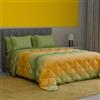 Dorian Home Trapunta Piazza e Mezza in Cotone 220 x 270 cm, Piumone Piazza e Mezza Invernale in Puro Cotone Stampato Made in Italy, Fantasia Smeralda GialloVerde