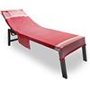 BIANCHERIAWEB Telo Mare Palau 75x190 cm Lettino Tinta Unita Spiaggia Piscina Con Cuscino Imbottito E Tasche A Righe Corallo
