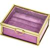 Baroni Home Baroni Portagioie Chic in Ferro e Velluto Scatola Viola, 10x9x4 cm