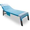 BIANCHERIAWEB Telo Mare Palau 75x190 cm Lettino Tinta Unita Spiaggia Piscina Con Cuscino Imbottito E Tasche A Righe