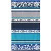 BIANCHERIAWEB Telo Mare Jacquard Spugna Asciugamano Spiaggia Disegno Malta Telo Mare Blu-Azzurro