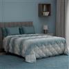 Dorian Home Trapunta Piazza e Mezza in Cotone 220 x 270 cm, Piumone Piazza e Mezza Invernale in Puro Cotone Stampato Made in Italy, Fantasia Drops Ottanio
