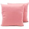 BIANCHERIAWEB Coppia Cuscini Arredo Imbottiti Tessuto Ottoman in Tinta Unita Rosa Antico 41 60x60 Rosa Antico 41