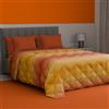 Dorian Home Trapunta Piazza e Mezza in Cotone 220 x 270 cm, Piumone Piazza e Mezza Invernale in Puro Cotone Stampato Made in Italy, Fantasia Smeralda Arancio