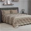 Dorian Home Trapunta Piazza e Mezza in Cotone 220 x 270 cm, Piumone Piazza e Mezza Invernale in Puro Cotone Stampato Made in Italy, Fantasia Garda Beige