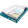 OnNuvo | Materasso Francese | 140x190cm | Memory Foam Gel + AirTechFoam | MOD. Roma | Alta Densità 50-55 kg/m3 | Innovativo | Ipoallergenico | Ergonomico | Ortopedico | Sfoderabile e Lavabile