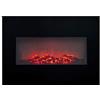 Classic Fire Memphis Camineo Elettrico - Caminetto Elettrico con Riscaldamento, Telecomando e Timer - Stufa Elettrica con Fiamme LED - 1800W - Montaggio da Parete - Nero