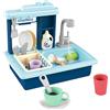 BAKAJI Lavandino Giocattolo Lavello Gioco da Cucina con Rubinetto ad Acqua corrente Realistico Interattivo Giochi Giocattoli Riproduzione Realistica Simulazione Lavabo per Bambini Gioco di Ruolo