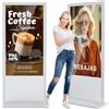 JASZDOT Monitor Pubblicitario da 65'' Bianco FHD LCD Digital Signage, Schermo Touch Screen Display Pubblicitario Riproduzione automatica, Supporto USB/HDMI/WiFi, Android OS