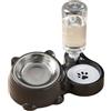 BRABOSTON Alimentatori per animali domestici rialzati con ciotola rimovibile in acciaio inossidabile e distributore automatico di acqua per cani e gatti bottiglia automatica per dispenser d'acqua per animali