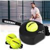BOOSTEADY Tennis Allenatore Portatile con Base Metallica e Rimbalzo Infinito Tennis, per Adulti, Bambini e Principianti, Nero