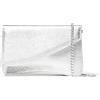 Melluso Pochette a Busta in Pelle Effetto Wash Argento Argento