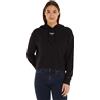 Tommy Hilfiger Tommy Jeans Felpa Donna Cropped Logo con Cappuccio, Nero (Black), M