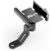 Generico Supporto Telefono per Moto Yamaha T-Max 500, TMAX 530 560, Supporto GPS per Manubrio, Nero