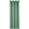Gardinia Sehlbach Tenda pronta per l'uso con occhielli, Dimout uni, Verde, 140 x 245 cm, A risparmio energetico in inverno, Termoresistente in estate, Opaco, Certificato Oeko-Tex, Montaggio facile