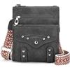 BAIGIO Borsetta Tracolla Donna Piccola, Borsa a Tracolla Donna Pelle PU Morbida, Borse Piccole Donne con Più Tasche Borsa a Spalla Borsello a Mano con Spallacci Larghi Rimovibili e Regolabili, Verde