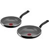 Lagostina Goccia Set 2 Padelle 24/28 cm, Rivestimento in Ceramica Antiaderente, Scorrevolezza Ottimale, Pulizia Facile, Ecologica, Thermo-Signal, Sicura, Compatibile con Induzione