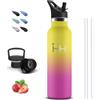 Grsta Borraccia Termica, 750ml Borraccia, Senza BPA, Borraccie con Cannuccia, Senza Perdite, Borraccie Acciaio Inox, Doble Aislamiento, Borracce Metallo per Campeggio, Corsa, Ufficio, Caffè, Viaggio, Yoga