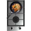 Cecotec Piano Cottura a Gas a 2 Fuochi Bolero Squad G 2400F Inox. 5.2kW, Triplo Anello, Acciaio Inox, Griglie Ghisa, Bruciatore WOK, Accensione Elettronica, Sistema Sicurezza, Conversione a Gas Butano