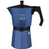 Cecotec Caffettiera Moka Cumbia Mokclassic 300 Blue. 150ml, Italiana in Alluminio Blu, Adatta a Gas e Elettrica, Capacità 3 Tazze, Manico Ergonomico, Filtro Acciaio Inox, Valvola di Sicurezza