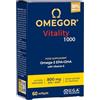 Omegor Omega 3 IFOS 5 Stelle OMEGOR Vitality 1000 - Omega3 EPA 535mg e DHA 268 mg - 30 Capsule Senza Retrogusto e Facili da Digerire