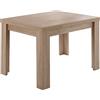 AVANTI TRENDSTORE Monza - Tavolo moderno per sala da pranzo con funzione estraibile in legno laminato di colore quercia sonoma, allungabile fino a 136 cm. Dimensioni: LAP 80/136x78x60 cm