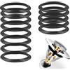 QIUMING Pop-up Guarnizione di scarico del bacino guarnizioni in gomma per tappo del lavandino guarnizioni di ricambio per lavabo per Push-Up Lavello Tappo di Scarico Bacino (20pcs,nero, 39 * 32.5mm)