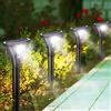 Litake - Set di 4 luci solari da giardino per esterni, illuminazione paesaggistica, 2 modalità di illuminazione, IP65, impermeabile, movimento PIR Senor, luce solare per cortile, patio, percorso