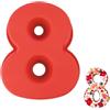 Furuising 9 Pezzi Stampo Torta Numero 0-8, 12 Inch Numero Stencil Torta, Stencil per Torte, Stencil decorativi per Dolci con Candele, Etichette, Spago per Anniversari, Matrimoni, Torte