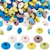 30 Perline Di Legno Uncinetto 20 Mm – Colorate E Naturali Per Gioielli Fai Da Te, Bracciali E Decorazioni