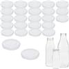 mikken 25 coperchi per bottiglie di vetro da 5 cm/TO48 Twist-Off tappo a vite per bottiglie di latte e succhi di frutta, colore bianco