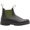 BLUNDSTONE #519 BROWN LEATHER OLIVE ELASTIC Scarpa Tempo Libero Uomo