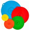 ZONADAH Set di 5 coperchi in silicone ZONADAH, coperchi per sigillare le ciotole, per microonde, paraspruzzi riutilizzabili, coperchi resistenti al calore, coperchi antipolvere per tazze, piatti, pentole,