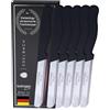 Edelbach Solingen, set di coltelli da cucina, coltello da colazione con taglio fine, set di coltelli ad ultrasuoni, prodotto in Germania, coltello da tavola, coltello da burro, coltello da pane