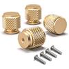 Bwintech 4 pezzi oro anodizzato zigrinato armadio maniglie, maniglie armadio singolo foro, armadio, guardaroba, cassetto maniglie