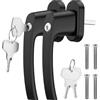 GETLITOOL Paio Maniglia Bloccabile per Finestra con 4 Chiavi per Sicurezza Bambini 2PZ Maniglie per Porte Finestre a Battente con Serratura in Lega di Alluminio Mandrino 35mm - Nero