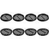 QUARKZMAN 8Pz 80mm/3.15 Griglia di Ventilazione Rotonda, Griglia Aerazione in Plastica, Griglia Aerazione Tonda con Fori a Maglie per Bagno Cucina Armadio Guardaroba, Nero